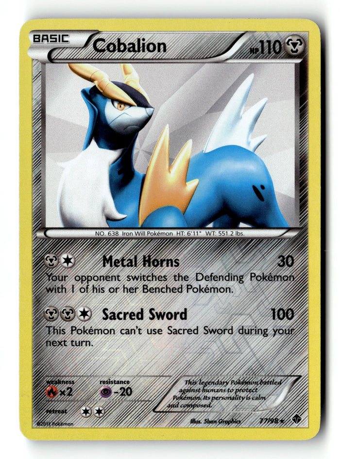 Pokemon Card Cobalion LP Emerging Powers Reverse Holo Rare 77/98