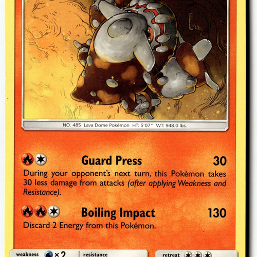 Pokemon Card Heatran LP SM - Forbidden Light Rare 13/131