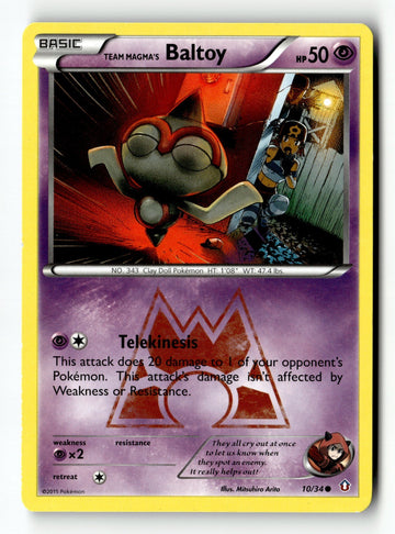 Pokemon Card Team Magma's Baltoy LP Double Crisis 10/34