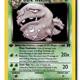 Pokemon Card Dark Weezing (14) LP Team Rocket 1st Edition Holo Rare 14/82