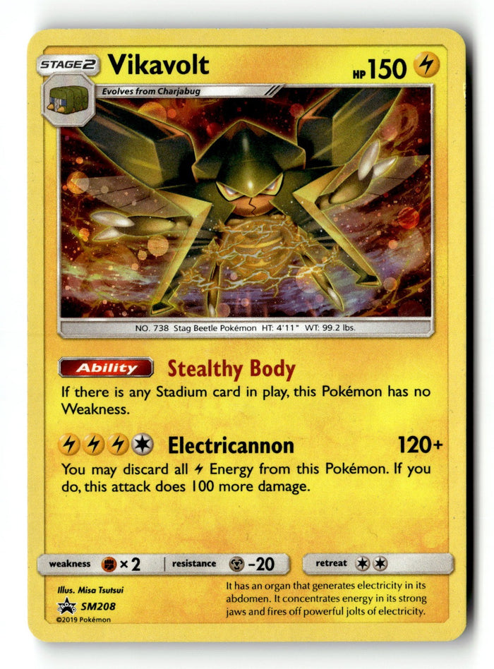 Pokemon Card Vikavolt - Holo LP SM Promos SM208