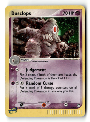 Pokemon Card Dusclops LP Sandstorm Holo Rare 4/100