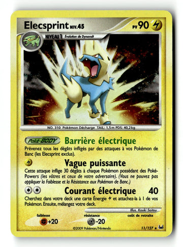 Pokemon Card Manectric Holo LP Platinum 11/127 FRENCH