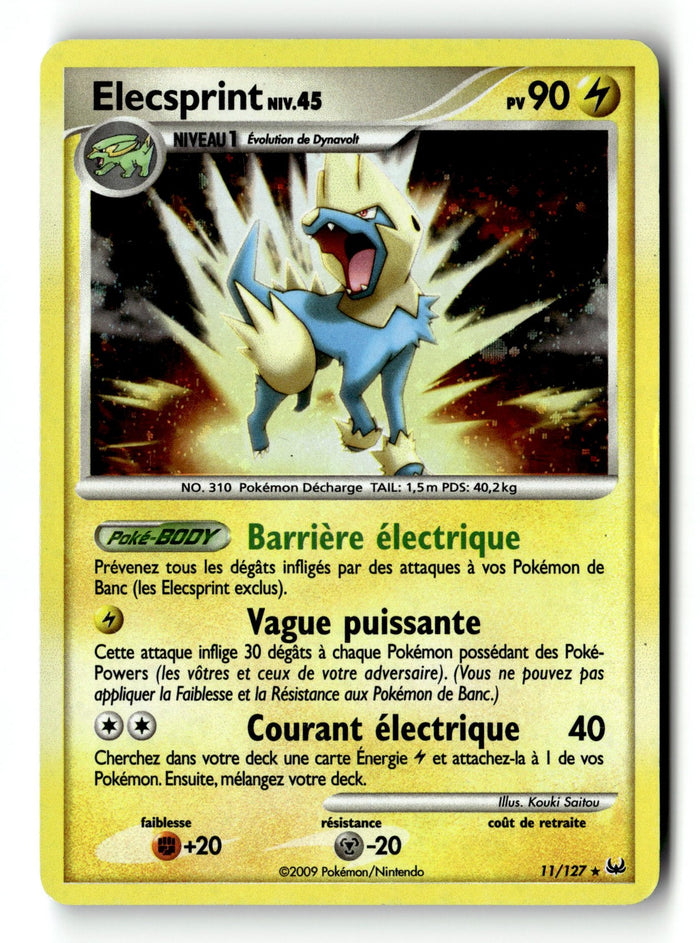 Pokemon Card Manectric Holo LP Platinum 11/127 FRENCH