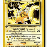 Pokemon Card Raichu 1st Edition LP Neo Revelation Rare 21/64