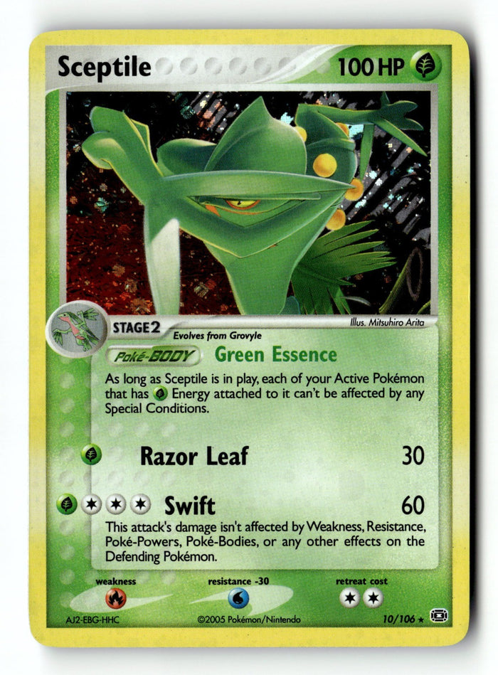 Pokemon Card Sceptile Holo LP Emerald 10/106