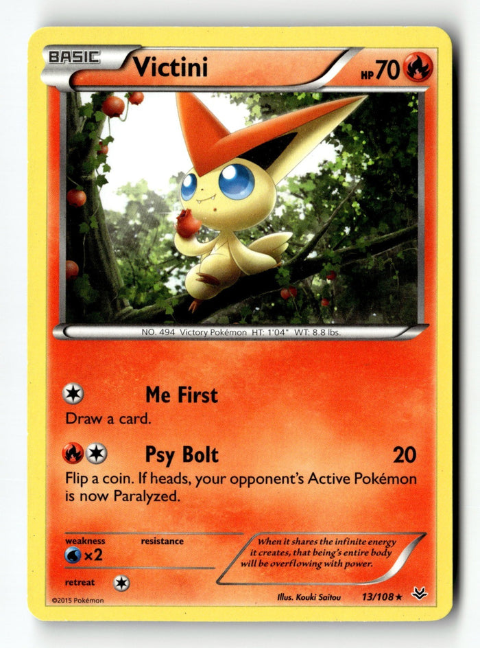 Pokemon Card Victini LP XY - Roaring Skies 13/108