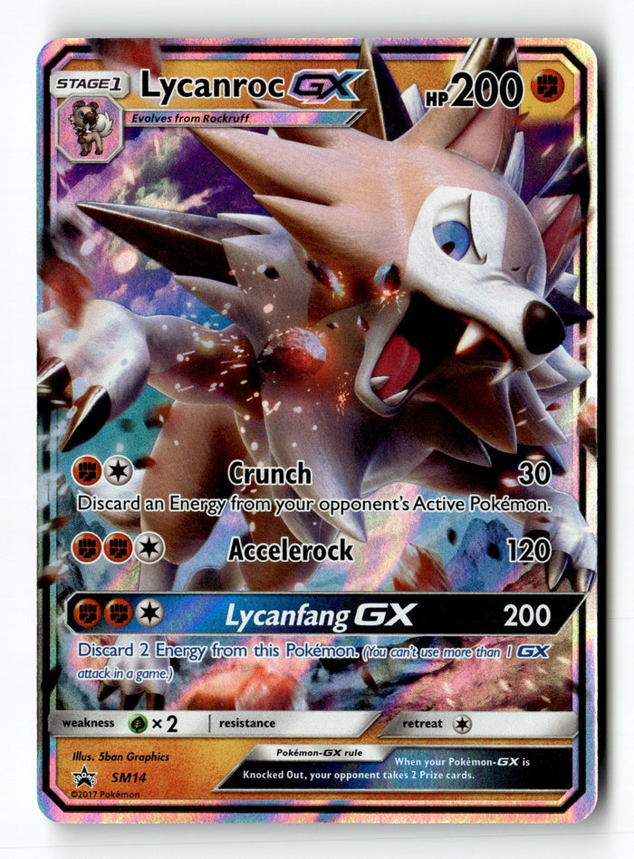 Pokemon Card Lycanroc GX - LP SM Promos Promo SM14
