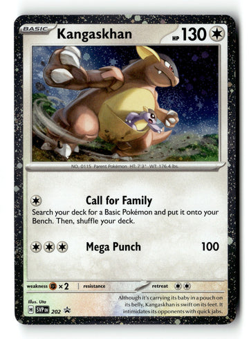 Pokemon Card Kangaskhan - LP Scarlet & Violet Promo Cards Cosmo Holo Rare 202