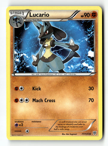 Pokemon Card Lucario (77) LP Plasma Storm Uncommon 77/135