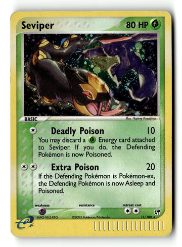 Pokemon Card Seviper Holo LP Sandstorm 11/100