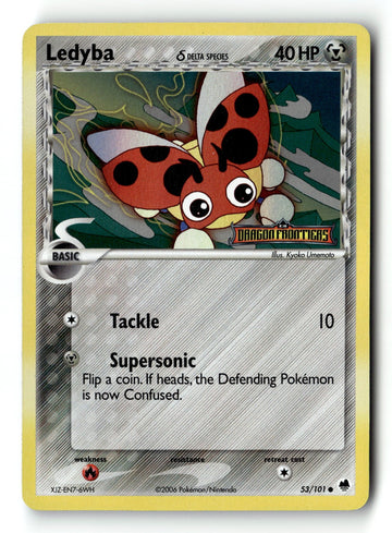 Pokemon Card Ledyba Delta Species LP Dragon Frontiers Common 53/101