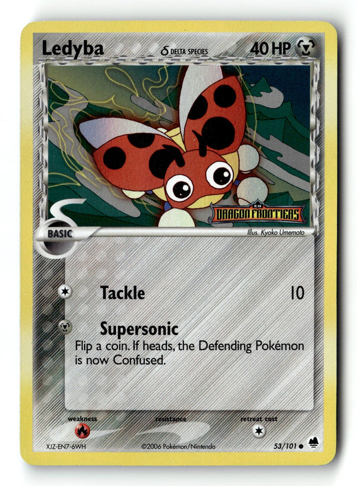 Pokemon Card Ledyba Delta Species LP Dragon Frontiers Common 53/101