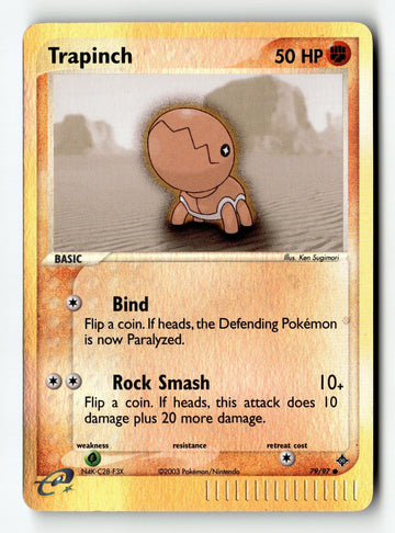 Pokemon Card Trapinch - Reverse Holo LP Dragon 79/97