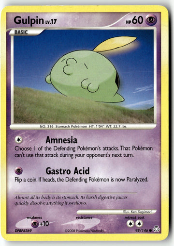 Pokemon Card Gulpin LP Legends Awakened Common 98/146