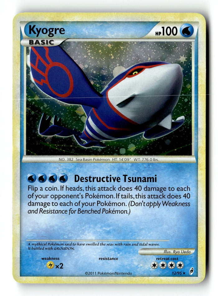 Pokemon Card Kyogre LP Call of Legends Holo Rare 12/95