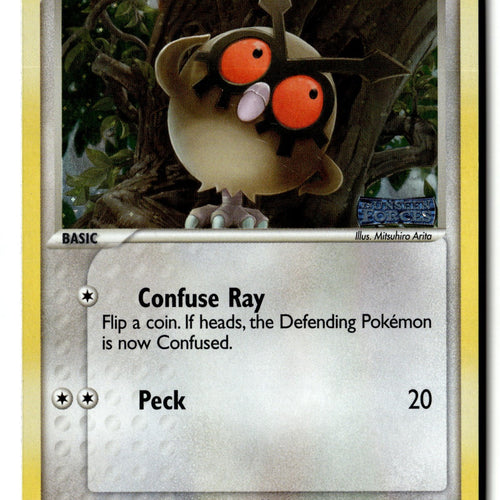 Pokemon Card Hoothoot LP Unseen Forces Reverse Holo Common 59/115