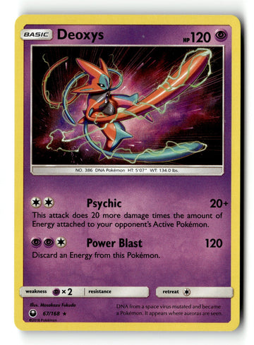 Pokemon Card Deoxys (67) LP SM - Celestial Storm Holo Rare 67/168