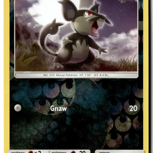 Pokemon Card Alolan Rattata LP SM Base Set Reverse Holo Common 76/149