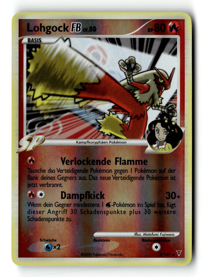 Pokemon Card LP - Blaziken GERMAN Supreme Victors 2/147 Reverse Holo