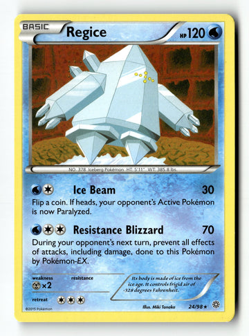 Pokemon Card Regice Normal LP XY - Ancient Origins Rare 24/98