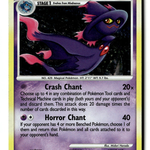 Pokemon Card Mismagius Holo LP Stormfront 7/100