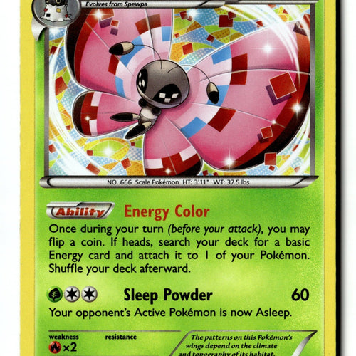 Pokemon Card Vivillon Holo LP XY - BREAKthrough 15/162