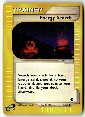 Pokemon Card Energy Search LP Expedition Reverse Holo Common 153/165