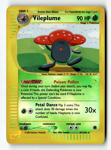Pokemon Card Vileplume (31) Reverse Holo LP Expedition 031/165