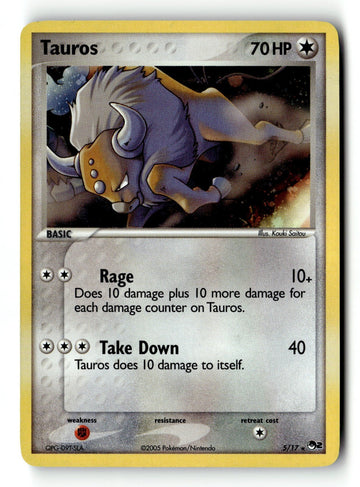 Pokemon Card Tauros Holo LP POP Series 2 005/017