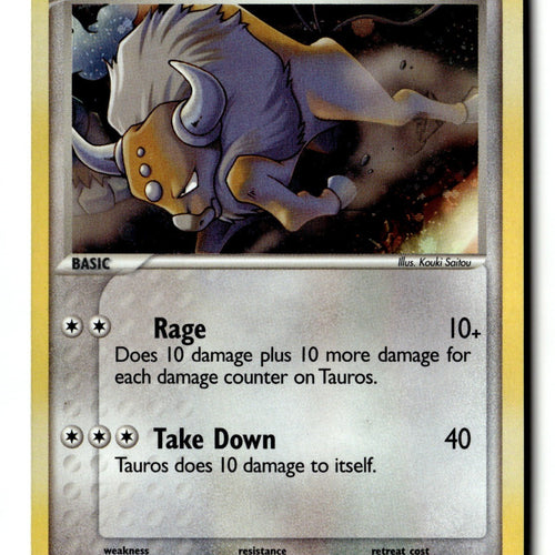 Pokemon Card Tauros Holo LP POP Series 2 005/017