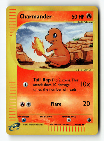 Pokemon Card Charmander (97) LP Expedition Reverse Holo Common 097/165
