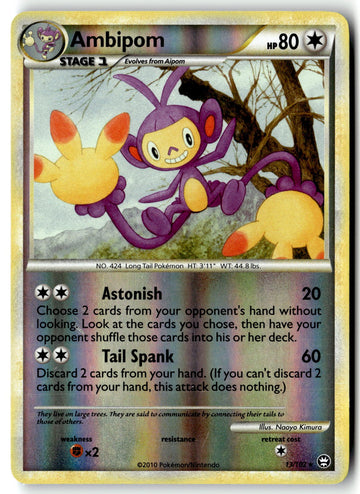 Pokemon Card Ambipom LP Triumphant Reverse Holo Rare 13/102