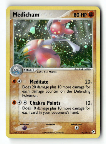 Pokemon Card Medicham Holo LP Hidden Legends 10/101