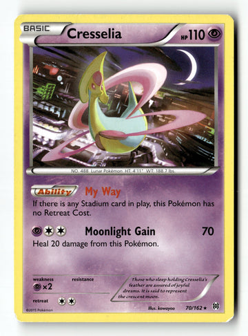 Pokemon Card Cresselia LP XY - BREAKthrough Rare 70/162