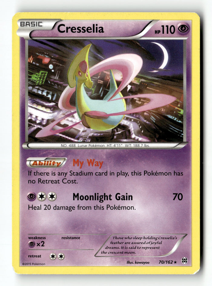 Pokemon Card Cresselia LP XY - BREAKthrough Rare 70/162
