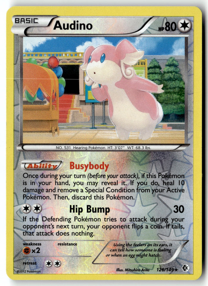 Pokemon Card Audino LP Boundaries Crossed Rare 126/149