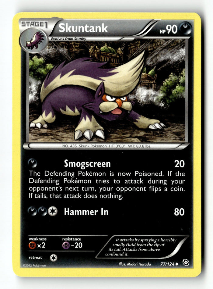 Pokemon Card Skuntank LP Dragons Exalted 77/124