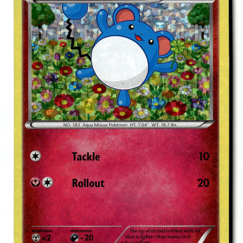 Pokemon Card Marill - 10/12 Holo LP McDonald's Promos 2015 10/12