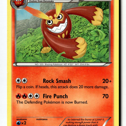 Pokemon Card Darmanitan LP Emerging Powers Rare 21/98