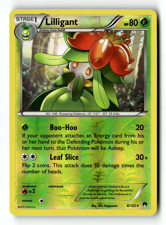 Pokemon Card Lilligant LP XY - BREAKpoint Reverse Holo Rare 8/122