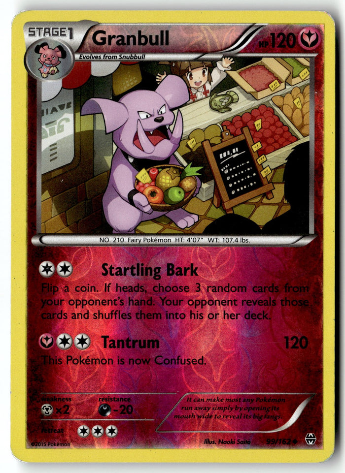 Pokemon Card Granbull LP XY - BREAKthrough Reverse Holo 99/162