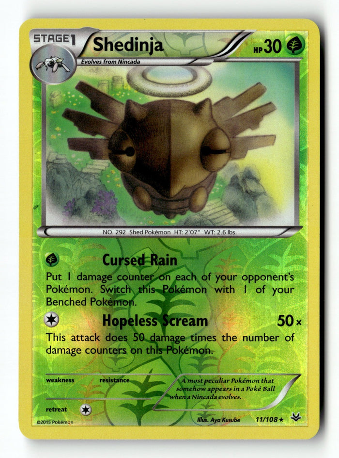 Pokemon Card Shedinja Reverse Holo LP XY - Roaring Skies 11/108