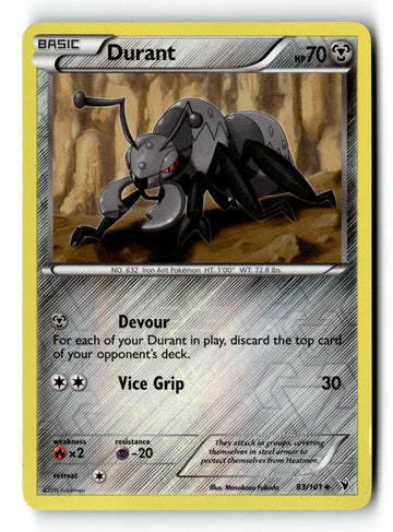 Pokemon Card Durant LP Noble Victories Reverse Holo Uncommon 83/101