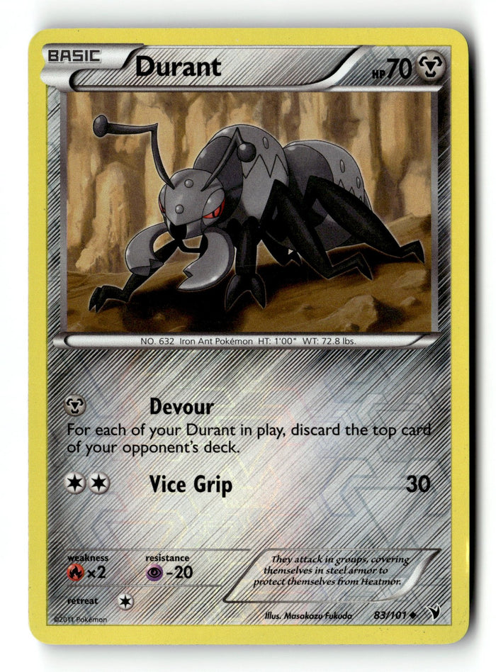 Pokemon Card Durant LP Noble Victories Reverse Holo Uncommon 83/101