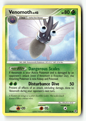 Pokemon Card Venomoth LP Secret Wonders 73/132