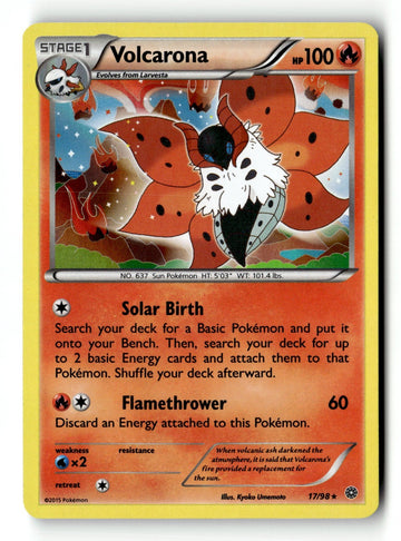 Pokemon Card Volcarona (17) Holo LP XY - Ancient Origins 17/98