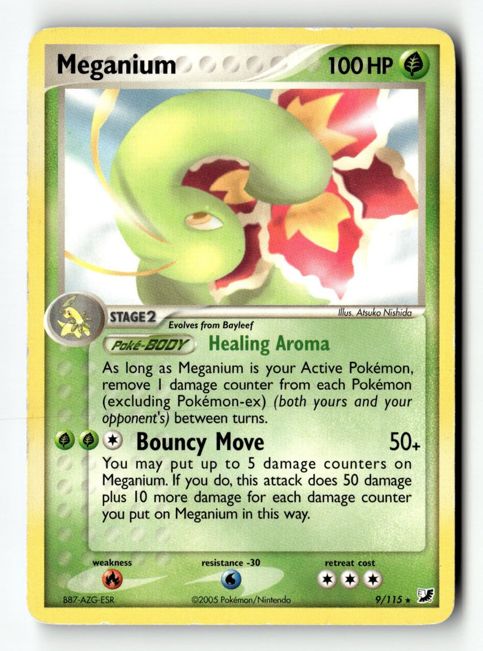 Pokemon Card Meganium - 9/115 (EX Unseen Forces) LP Deck Exclusives 9/115