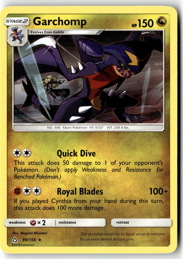 Pokemon Card Garchomp LP SM - Ultra Prism Rare 99/156