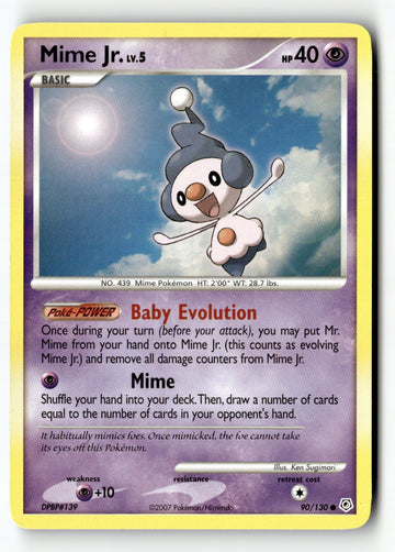Pokemon Card Mime Jr. LP Diamond and Pearl 90/130